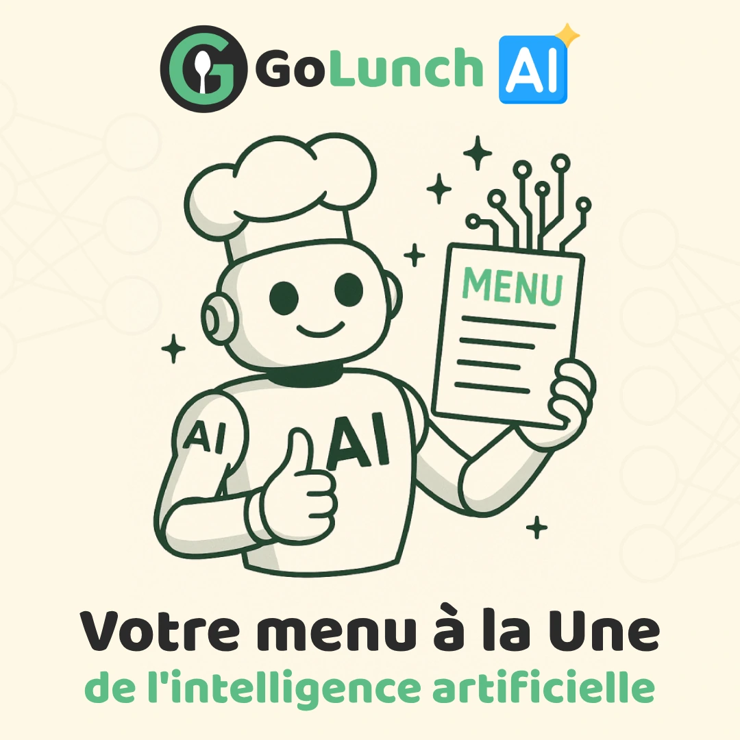 Illustration GoLunch : l'intelligence artificielle lit la carte d'un restaurant