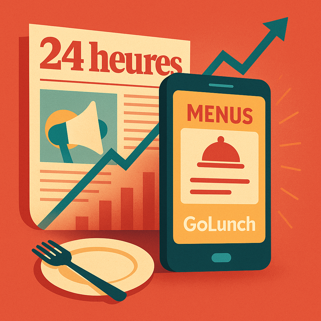 L’effet buzz 24h: quand la presse propulse les nouveaux restaurants et GoLunch 📰